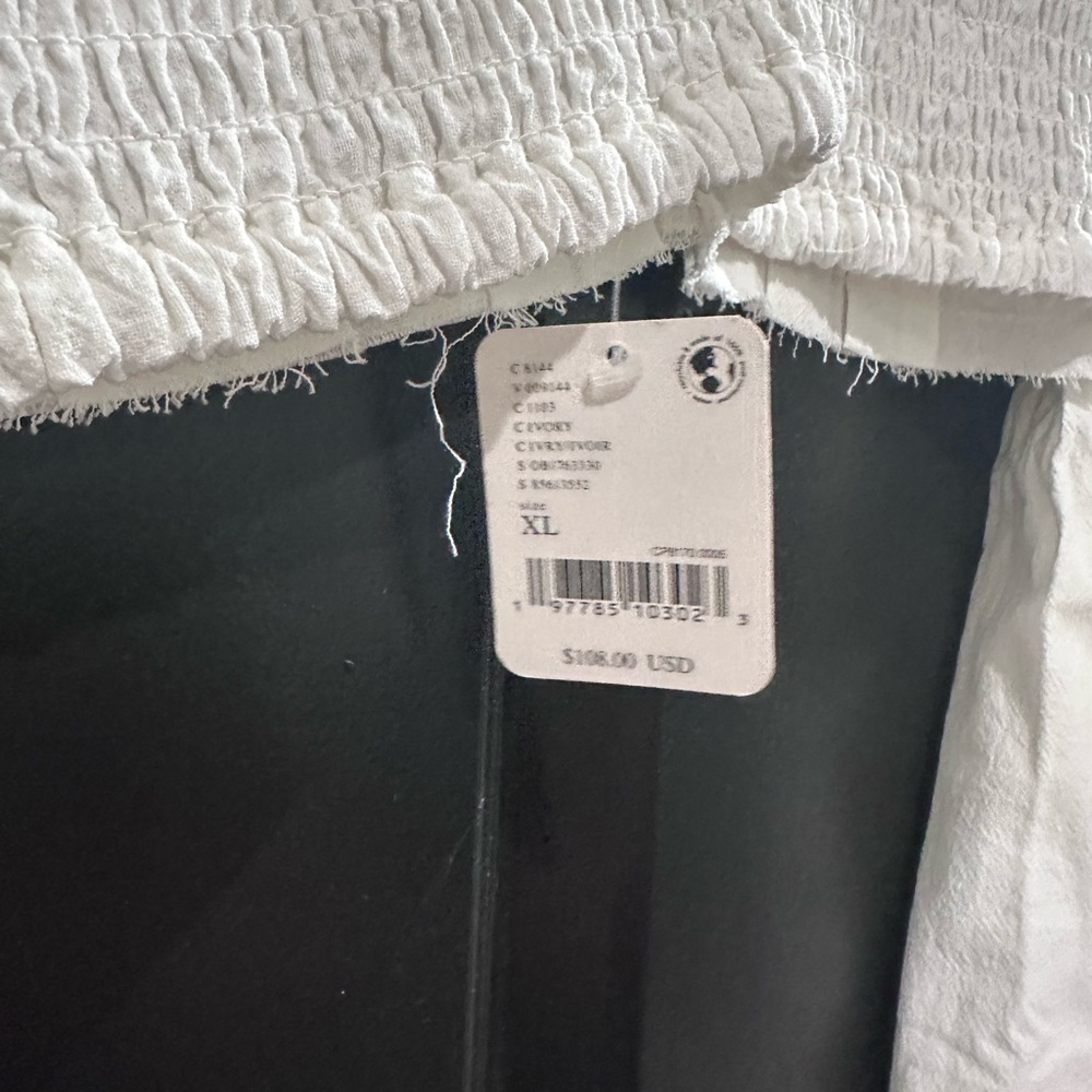 Free People Linen Top & Skirt Set White Size NWT, Both XL - Picture 3 of 5